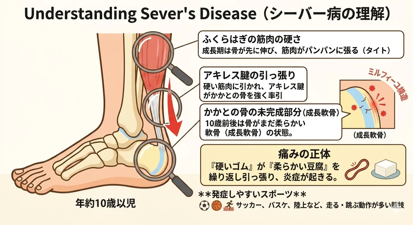 【成長痛　シーバー病　整骨院】シーバー病（踵骨骨端症）について