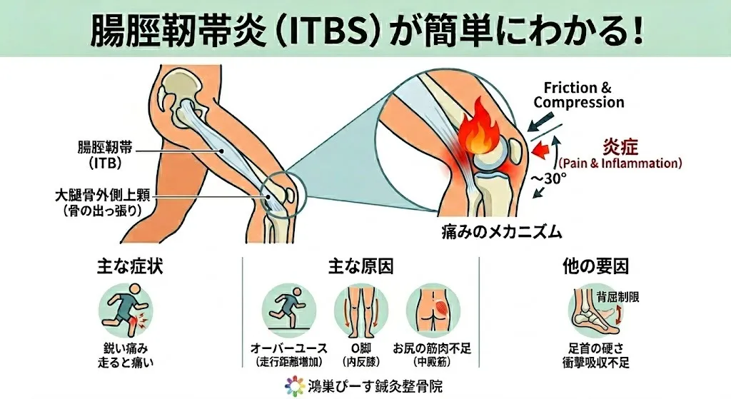 【スポーツ障害　腸脛靭帯炎　整骨院】腸脛靭帯炎（ランナー膝）について