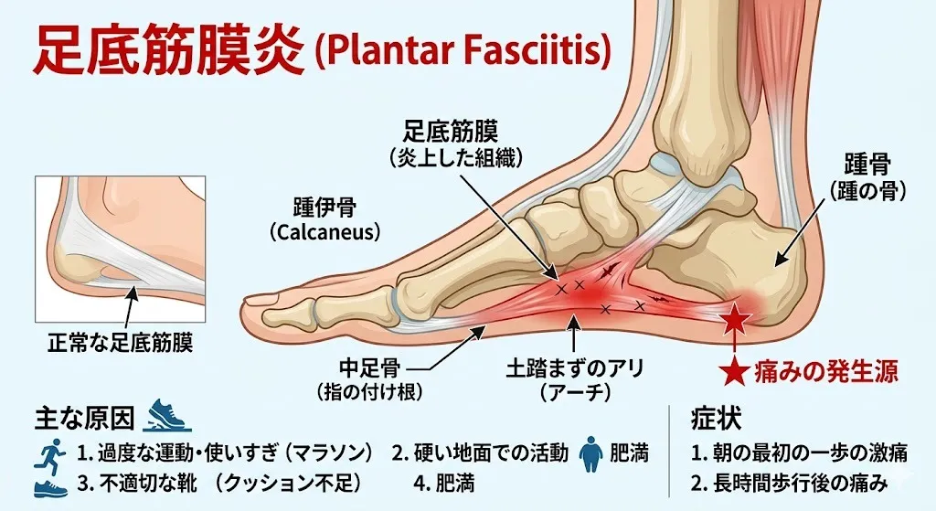 【スポーツ障害　足底筋膜炎　整骨院】足底筋膜炎について