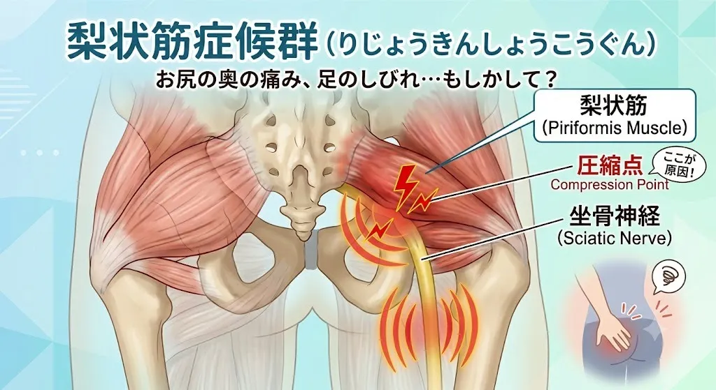 【梨状筋症候群 坐骨神経痛 整骨院】梨状筋症候群について