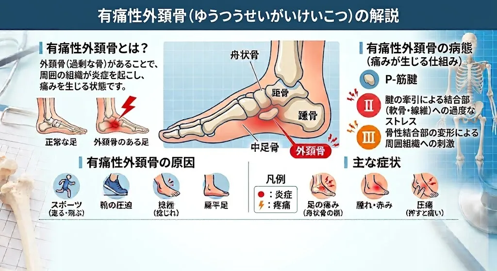 【過剰骨 有痛性外脛骨 整骨院】有痛性外脛骨について